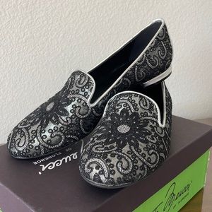 Sesto Meucci | Silver & Black Loafer w/ Original Box | Sz 8.5